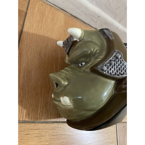 VTG 90’s APPLAUSE Gamorrean Guard Mug Extra Large Green Ceramic Mug Unique - Picture 10 of 10